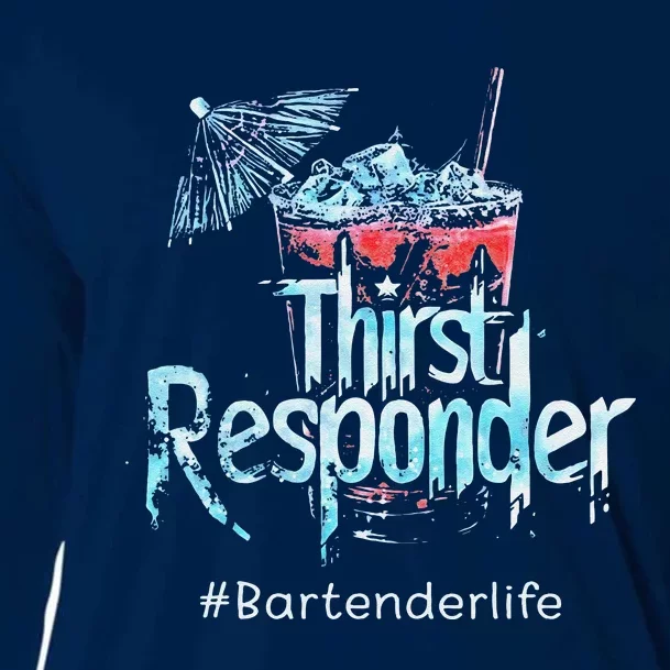 Thirst Response Responder Funny Bartender Mixologists Cooling Performance Long Sleeve Crew