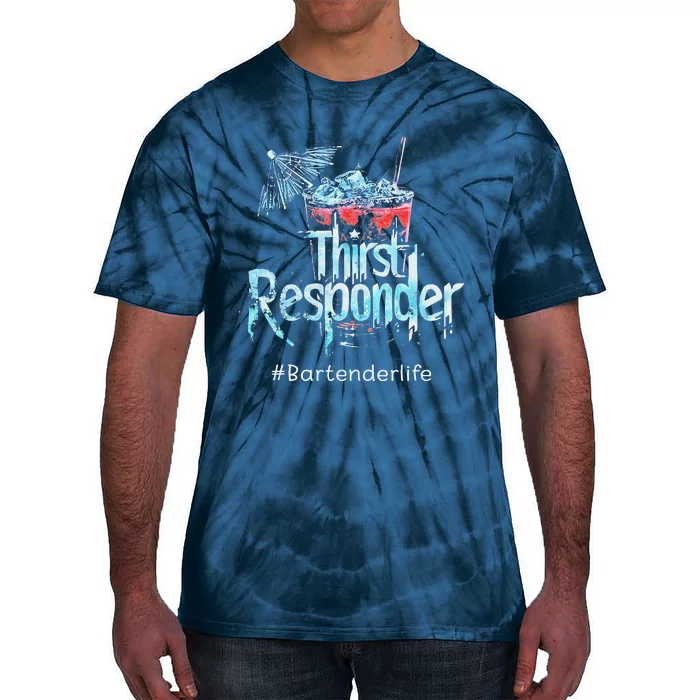 Thirst Response Responder Funny Bartender Mixologists Tie-Dye T-Shirt