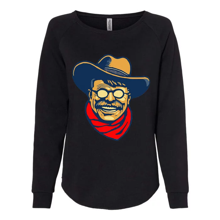 Teddy Roosevelt Rough Rider American National Parks Retro Womens California Wash Sweatshirt