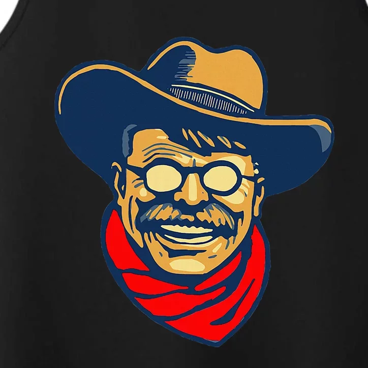 Teddy Roosevelt Rough Rider American National Parks Retro Performance Tank