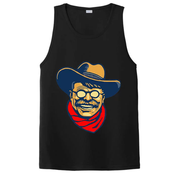 Teddy Roosevelt Rough Rider American National Parks Retro Performance Tank