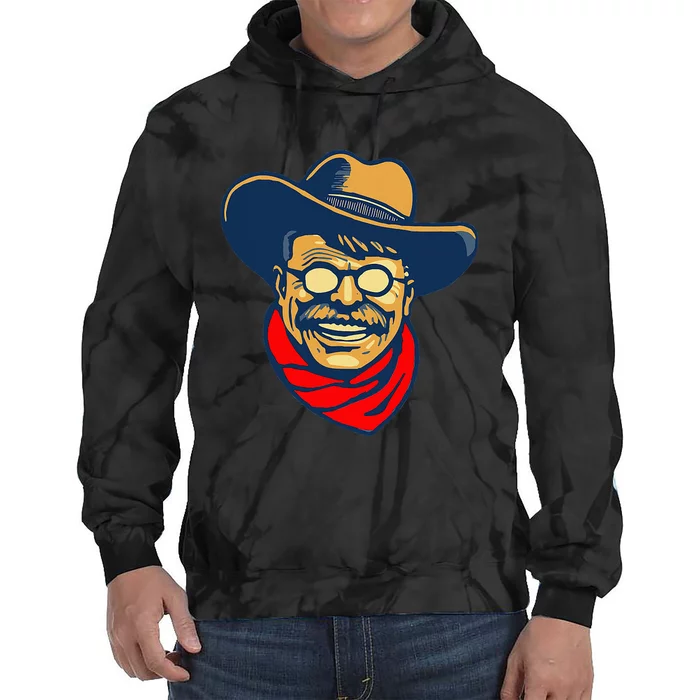 Teddy Roosevelt Rough Rider American National Parks Retro Tie Dye Hoodie