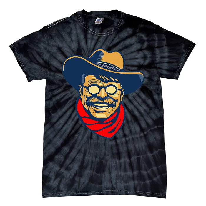 Teddy Roosevelt Rough Rider American National Parks Retro Tie-Dye T-Shirt