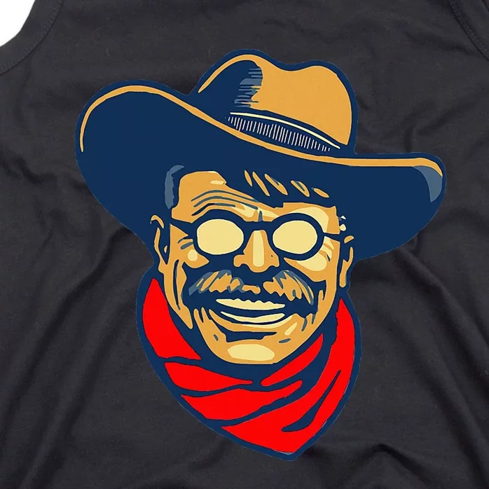 Teddy Roosevelt Rough Rider American National Parks Retro Tank Top