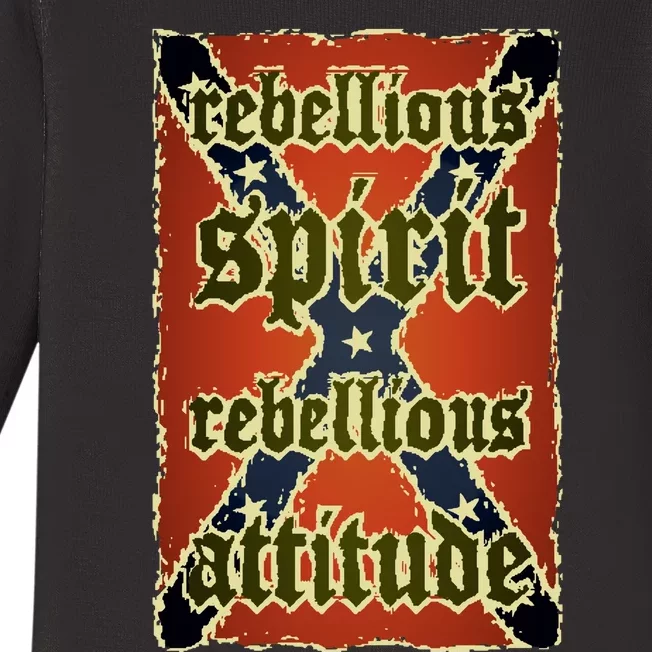 Texas Rebellious Spirit Attitude Baby Long Sleeve Bodysuit