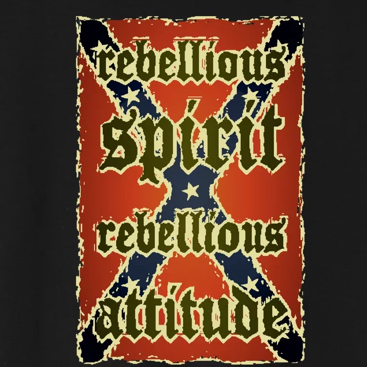 Texas Rebellious Spirit Attitude Women's Crop Top Tee