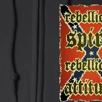 Texas Rebellious Spirit Attitude Full Zip Hoodie