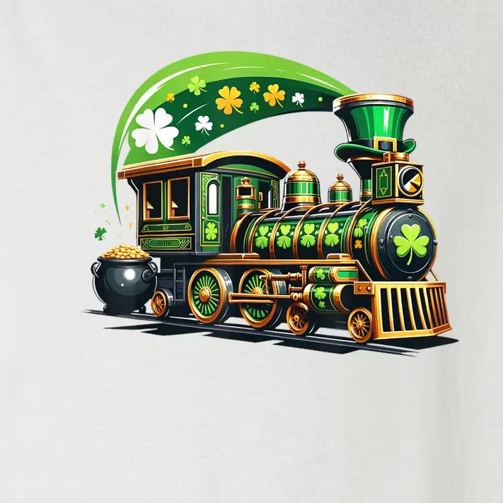 Train Railroad St Patricks Day Train Toddler Long Sleeve Shirt