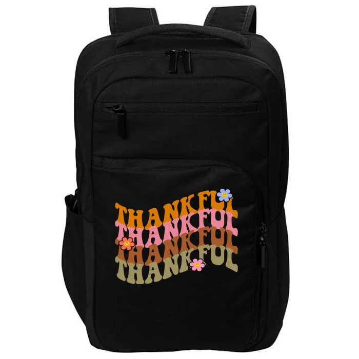 Thankful Retro Sunflower Cute Gift Impact Tech Backpack