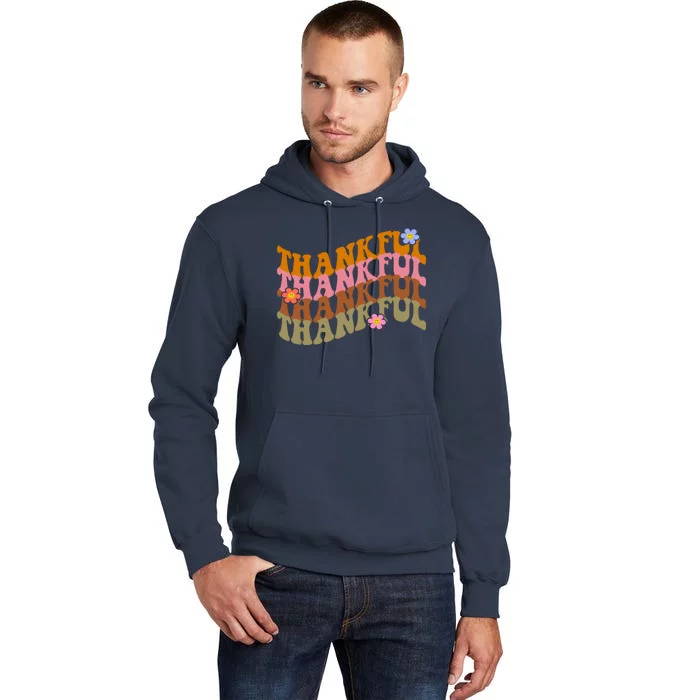 Thankful Retro Sunflower Cute Gift Tall Hoodie