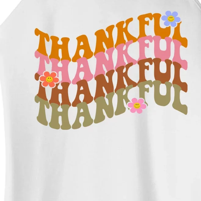 Thankful Retro Sunflower Cute Gift Women’s Perfect Tri Rocker Tank