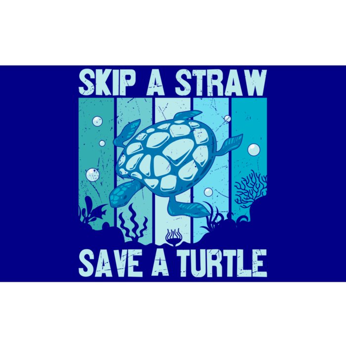 Turtle Rescue Skip A Straw Save A Turtle Gift Bumper Sticker