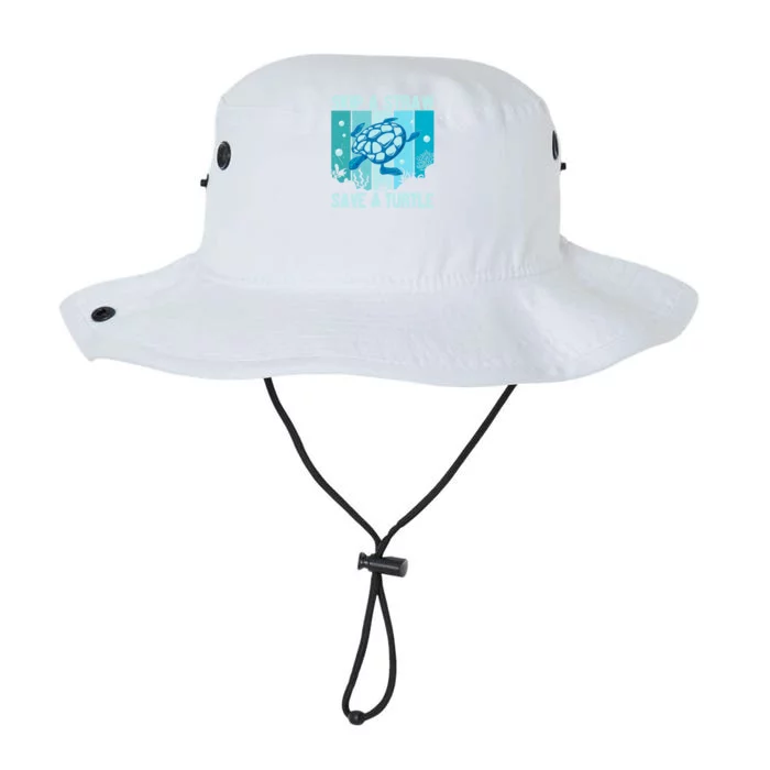 Turtle Rescue Skip A Straw Save A Turtle Gift Legacy Cool Fit Booney Bucket Hat