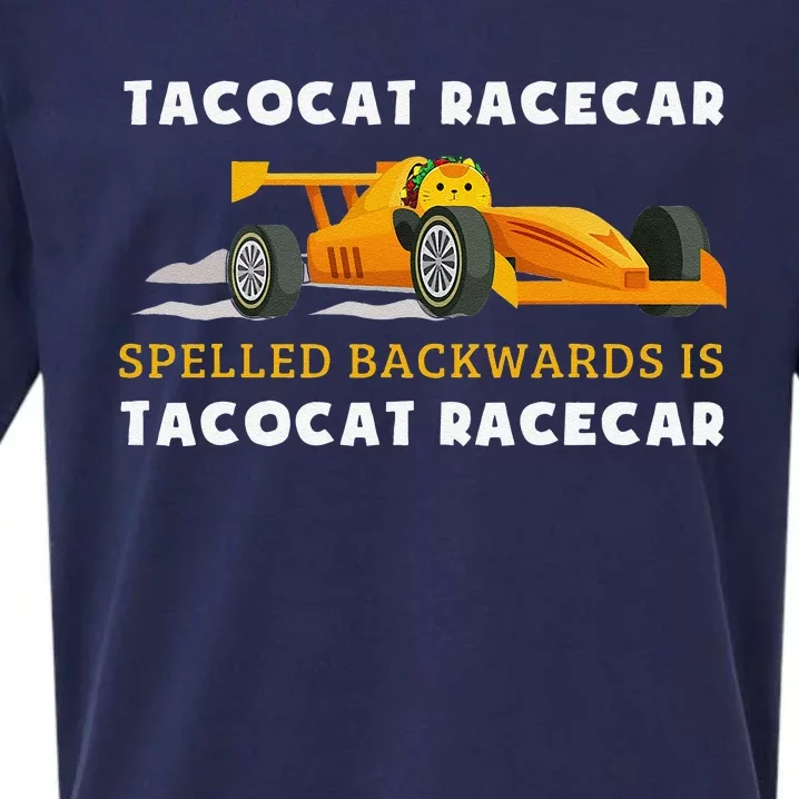 Tacocat Racecar Spelled Backwards Funny Taco Cat Lovers Sueded Cloud Jersey T-Shirt