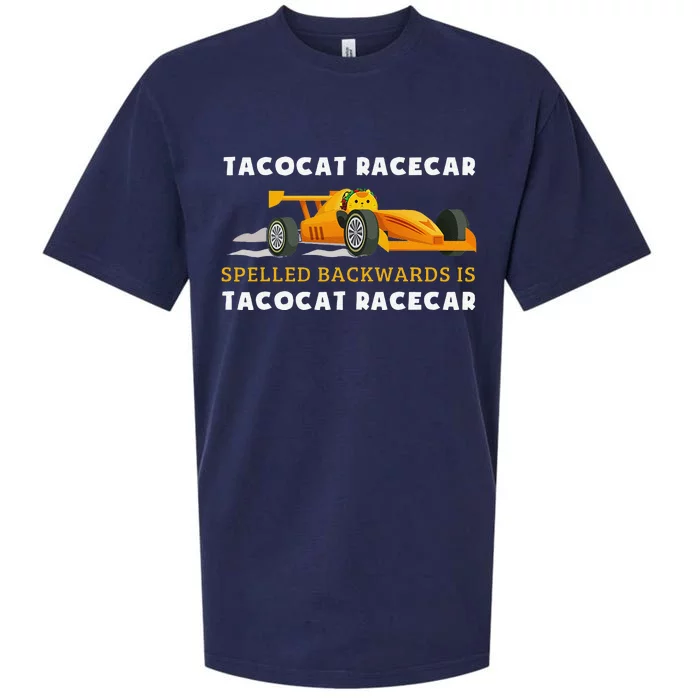 Tacocat Racecar Spelled Backwards Funny Taco Cat Lovers Sueded Cloud Jersey T-Shirt