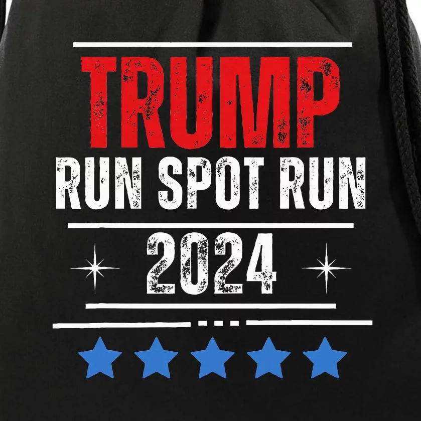 Trump Run Spot Run 2024 Elections Drawstring Bag