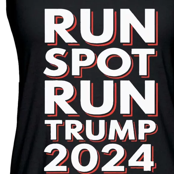 Trump Run Spot Run Funny Trump 2024 Merchandise Ladies Essential Flowy Tank