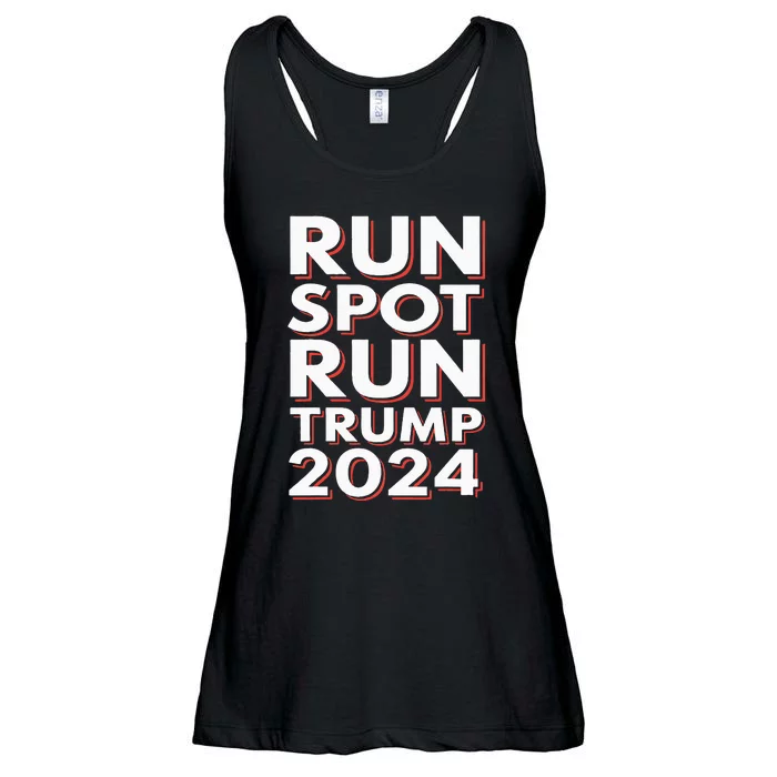 Trump Run Spot Run Funny Trump 2024 Merchandise Ladies Essential Flowy Tank