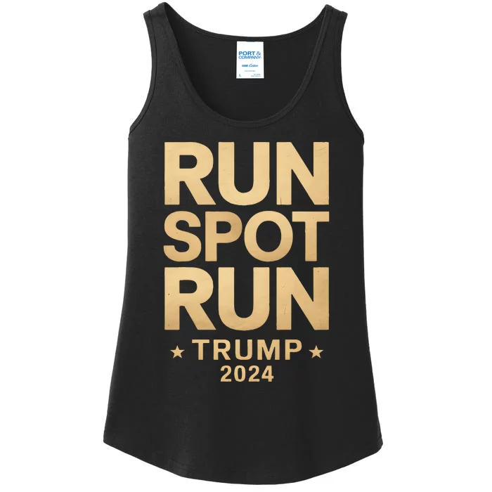 Trump Run Spot Run Funny Trump 2024 Merchandise Ladies Essential Tank