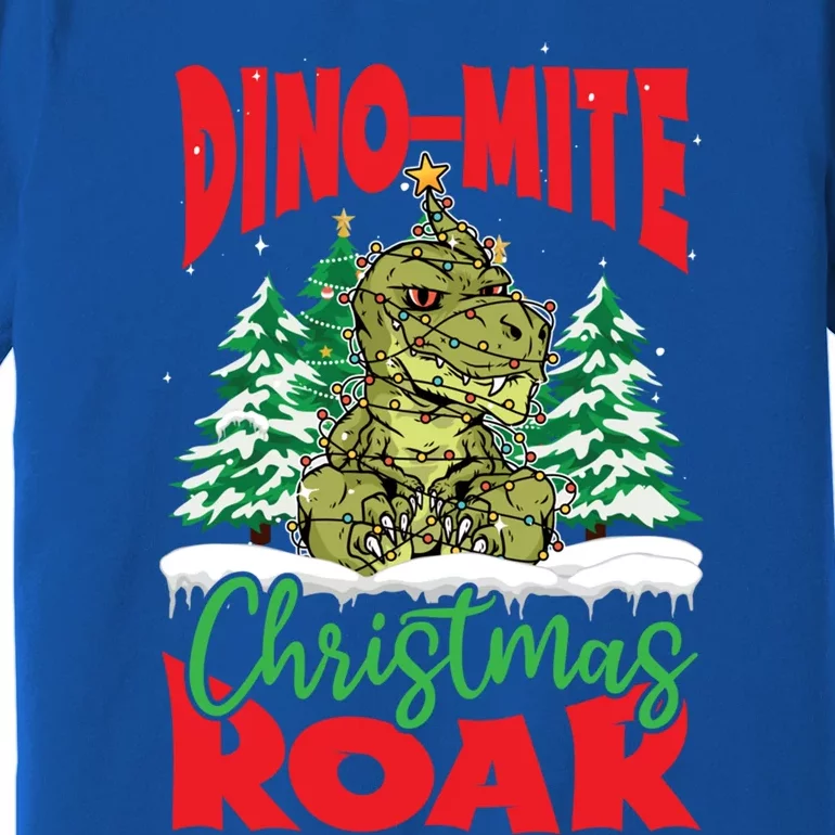 Tree Rex Santa Claus Dino Lover Merry Christmas Dinoasur Gift Premium T-Shirt