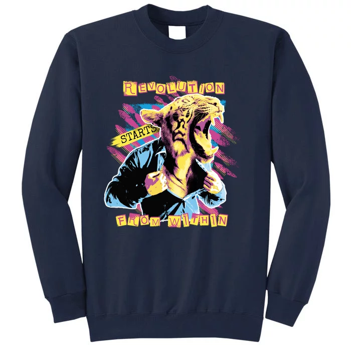 The Revolution Starts From Within Roaring Tiger Man Tall Sweatshirt