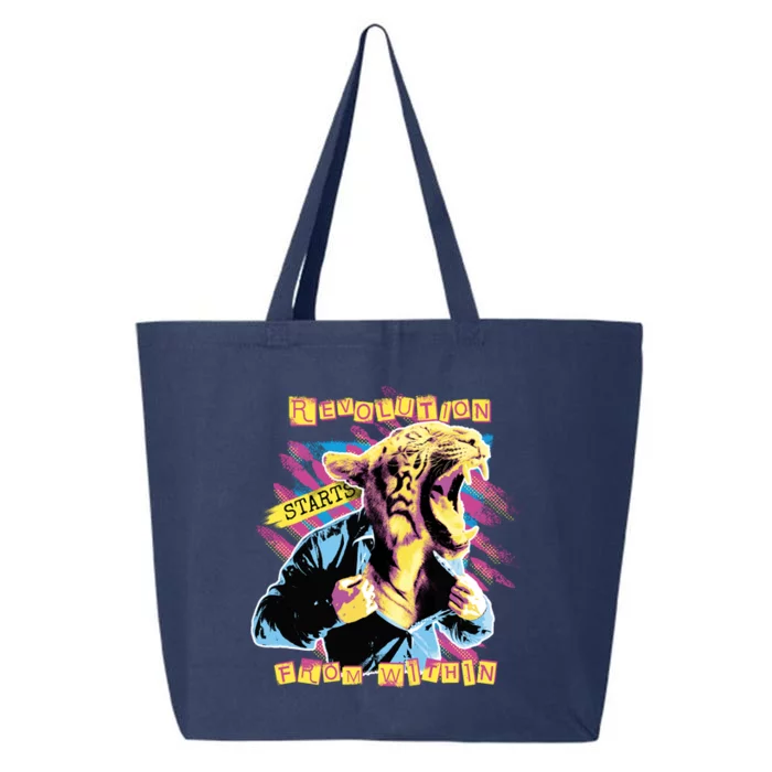 The Revolution Starts From Within Roaring Tiger Man 25L Jumbo Tote