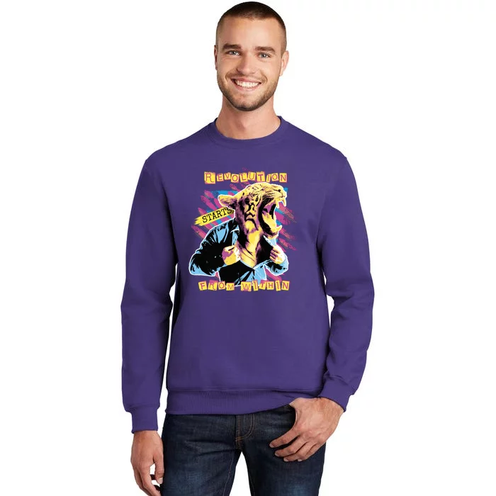 The Revolution Starts From Within Roaring Tiger Man Sweatshirt