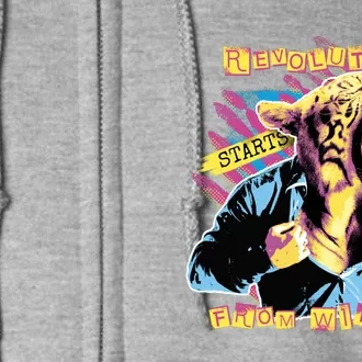 The Revolution Starts From Within Roaring Tiger Man Full Zip Hoodie