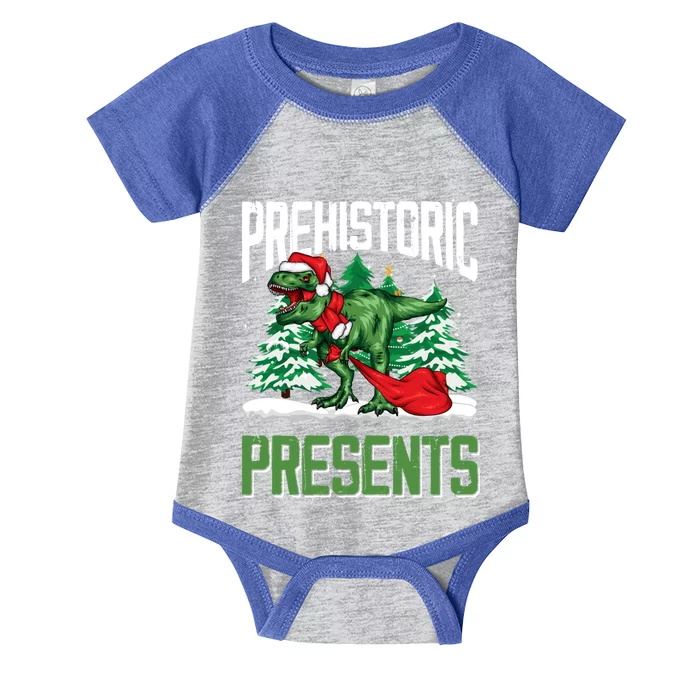 Tree Rex Santa Claus Dino Lover Merry Christmas Dinosaur Gift Infant Baby Jersey Bodysuit