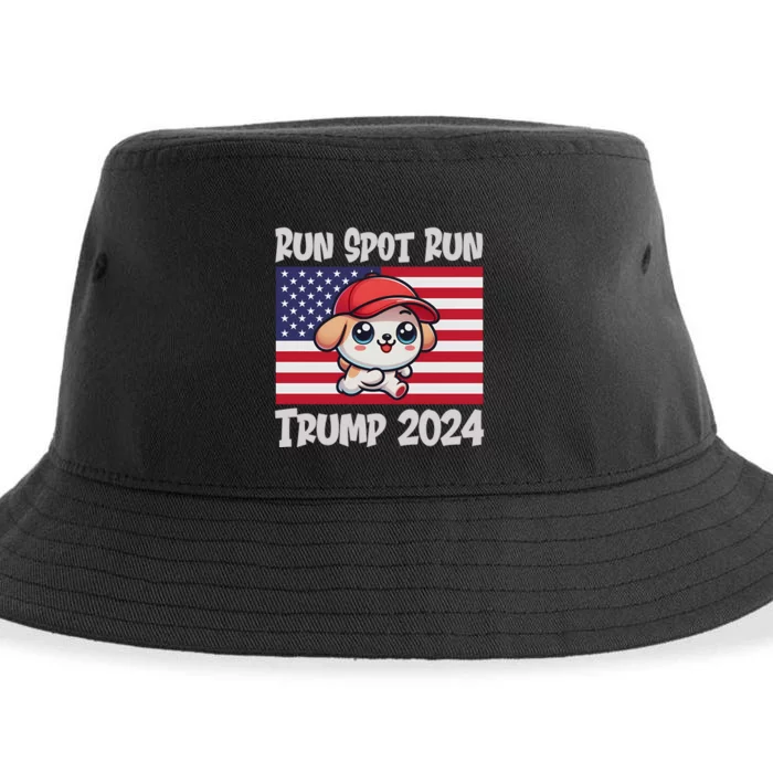 Trump Run Spot Run Debate Quote 2024 Sustainable Bucket Hat