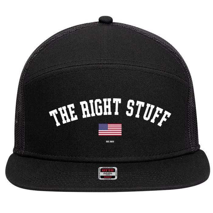 The Right Stuff Est 2024 7 Panel Mesh Trucker Snapback Hat