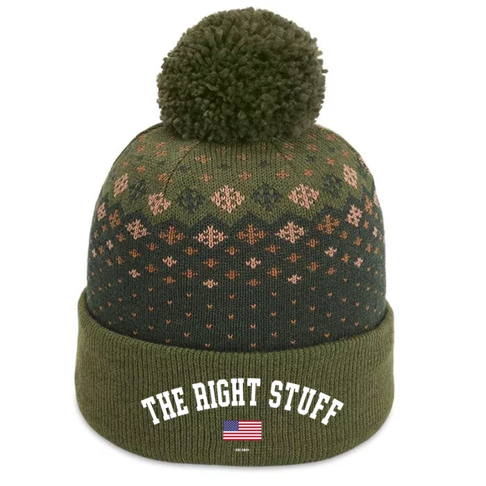 The Right Stuff Est 2024 The Baniff Cuffed Pom Beanie