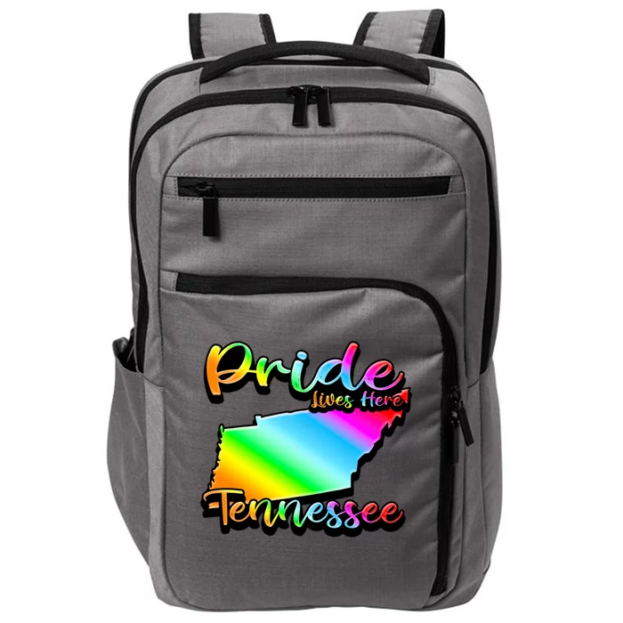 Tennessee Rainbow State Shape Pride Lives Here Design Gift Impact Tech Backpack