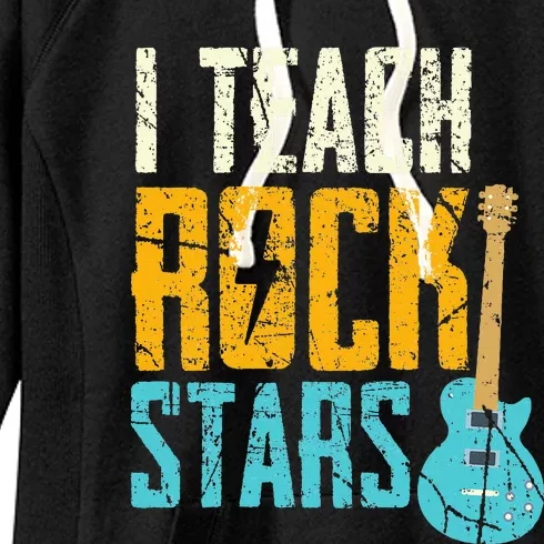 Teaching Rock Stars RockN Roll Music Teacher Women's Fleece Hoodie