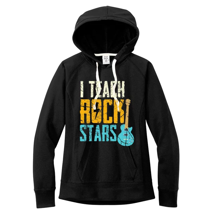 Teaching Rock Stars RockN Roll Music Teacher Women's Fleece Hoodie