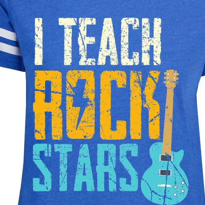 Teaching Rock Stars RockN Roll Music Teacher Enza Ladies Jersey Football T-Shirt