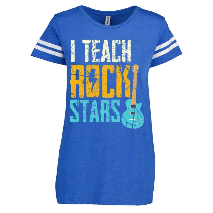 Teaching Rock Stars RockN Roll Music Teacher Enza Ladies Jersey Football T-Shirt