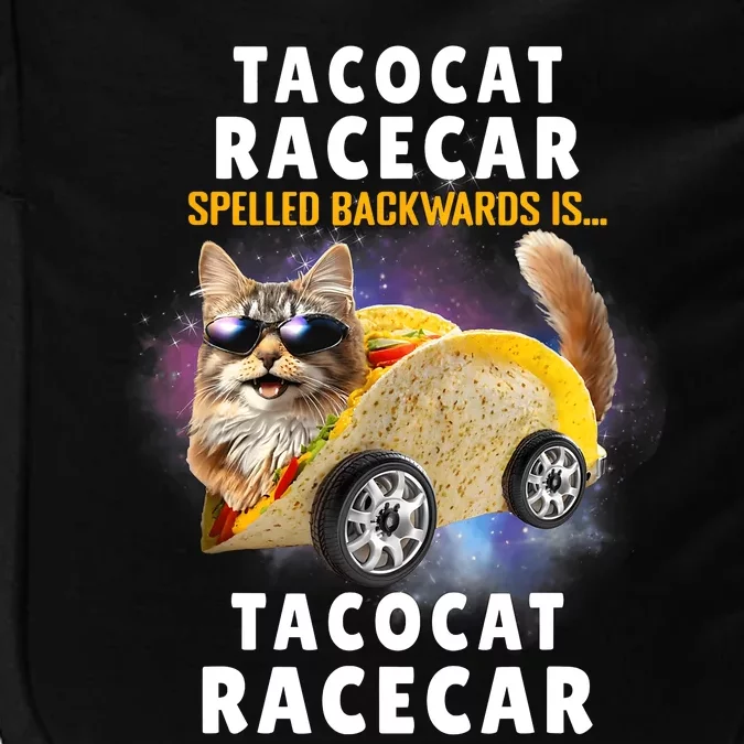 Tacocat Racecar Spelled Backwards Funny Mexican Car Taco Cat Impact Tech Backpack