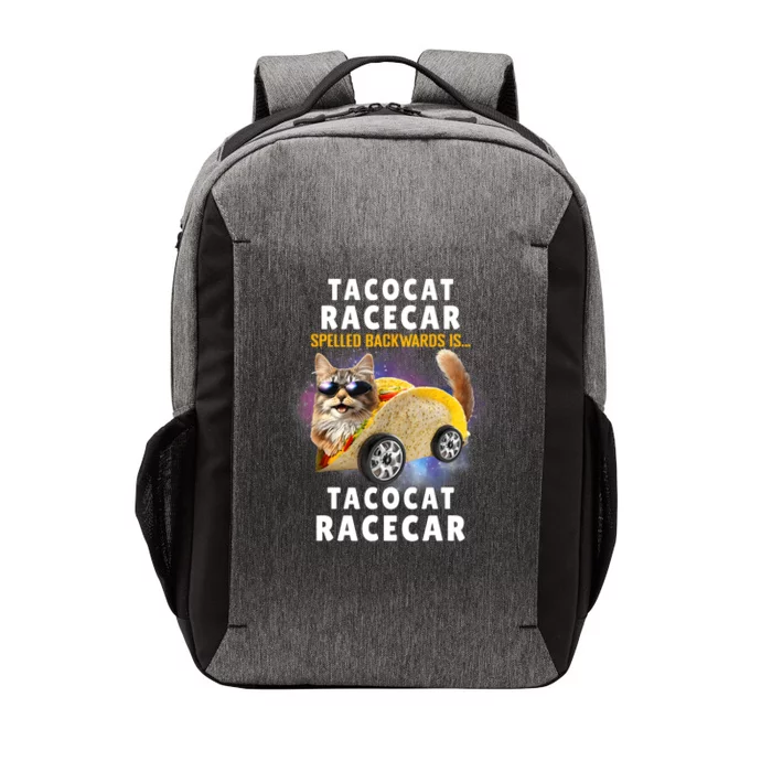 Tacocat Racecar Spelled Backwards Funny Mexican Car Taco Cat Vector Backpack