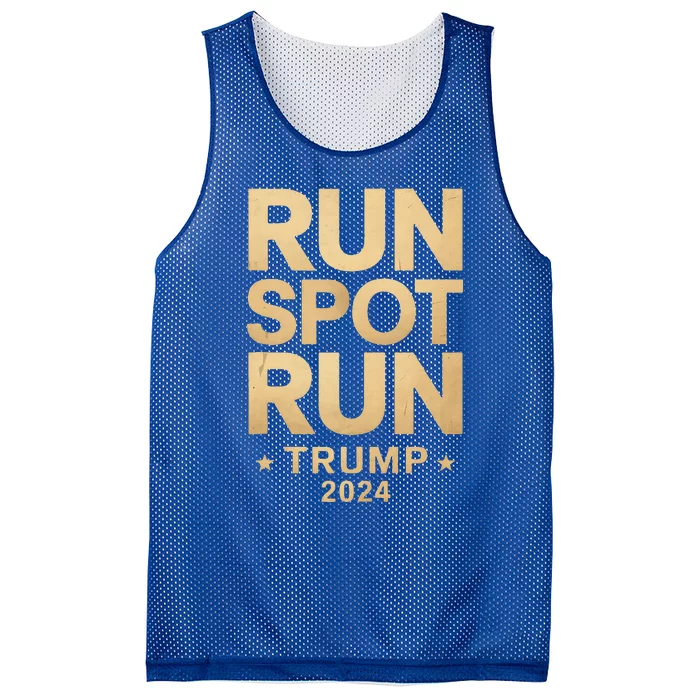 Trump Run Spot Funny Trump 2024 Mesh Reversible Basketball Jersey Tank