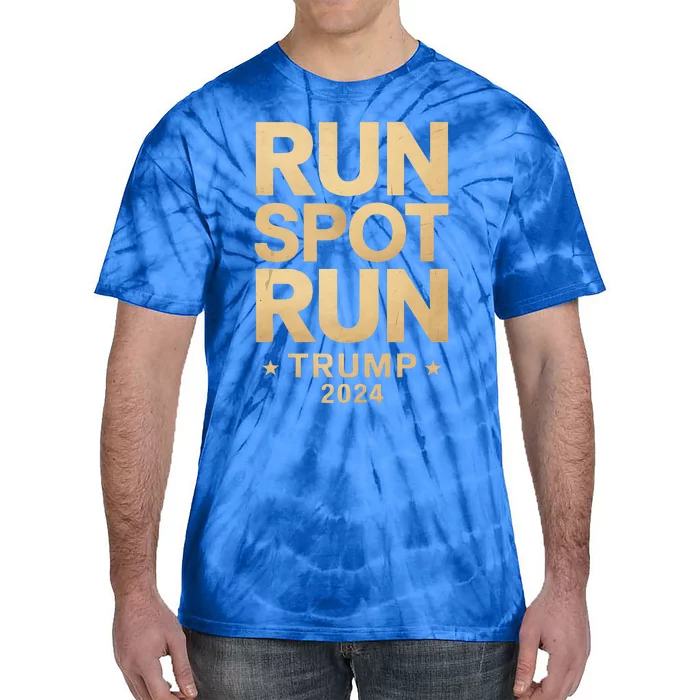 Trump Run Spot Funny Trump 2024 Tie-Dye T-Shirt