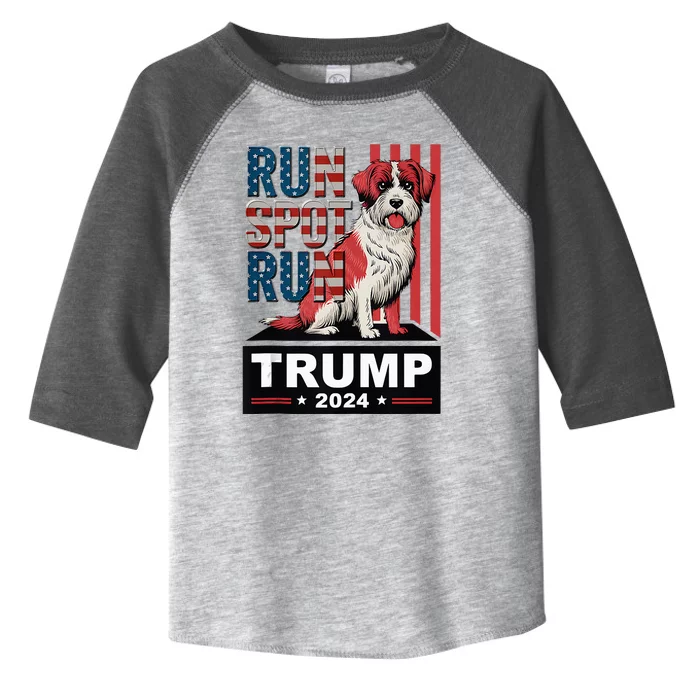 Trump Run Spot Funny Trump 2024 Debate Toddler Fine Jersey T-Shirt