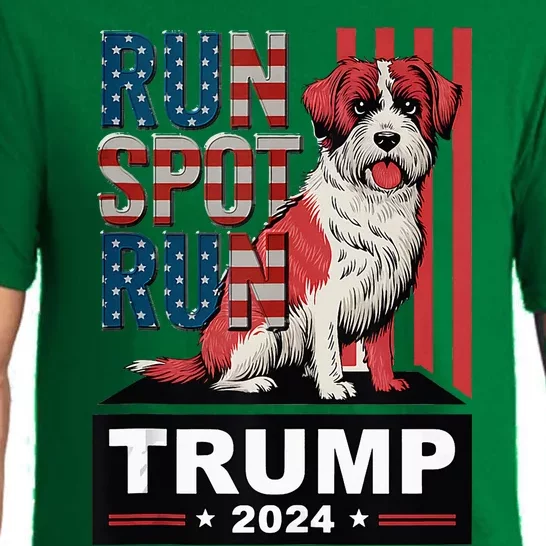 Trump Run Spot Funny Trump 2024 Debate Pajama Set