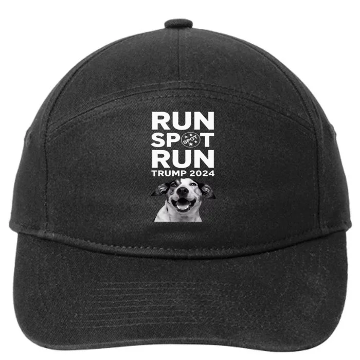 Trump Run Spot Funny Trump 2024 Debate 7-Panel Snapback Hat