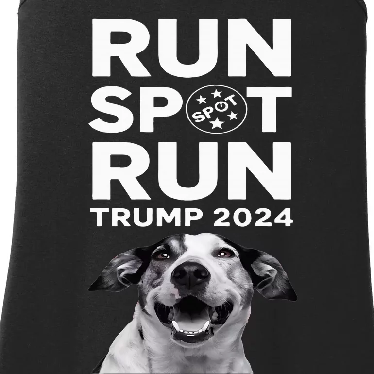 Trump Run Spot Funny Trump 2024 Debate Ladies Essential Tank