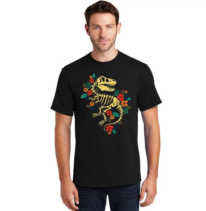 T Rex Skeleton Dino Bones Paleontologist Fossil Dinosaur Tall T-Shirt