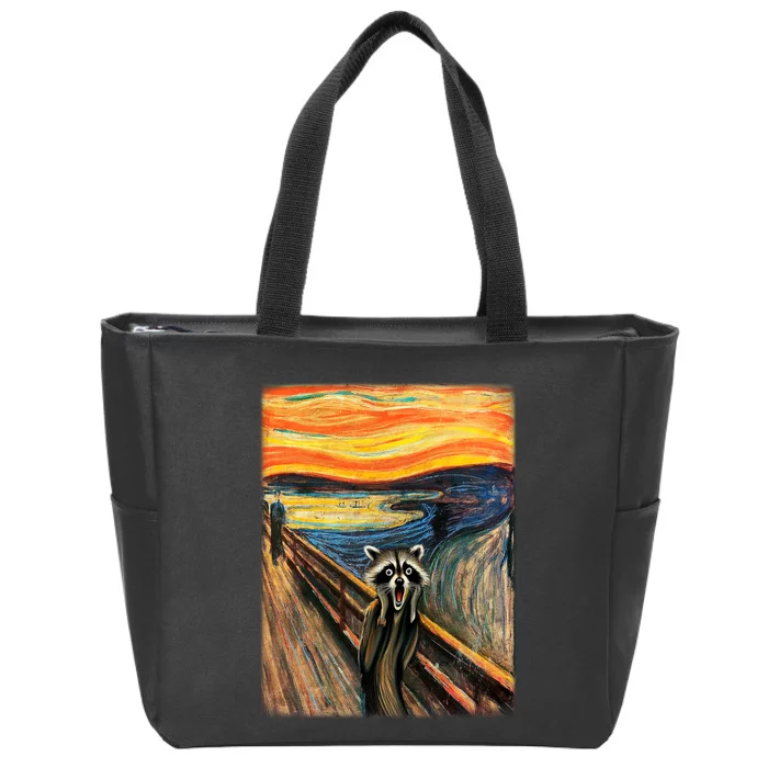 The Raccoon Scream Zip Tote Bag