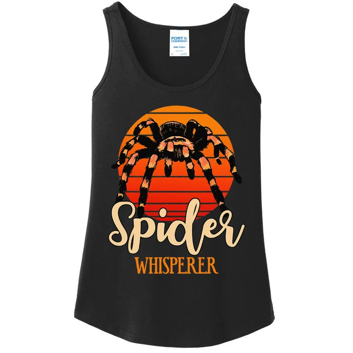 Tarantula Retro Sunset Arachnid Hairy Spiders Entomologist Ladies Essential Tank