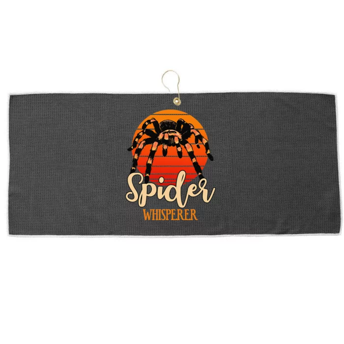 Tarantula Retro Sunset Arachnid Hairy Spiders Entomologist Large Microfiber Waffle Golf Towel