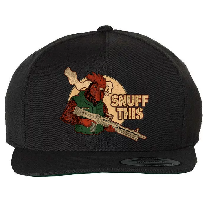 The Rooster Snuff This Wool Snapback Cap